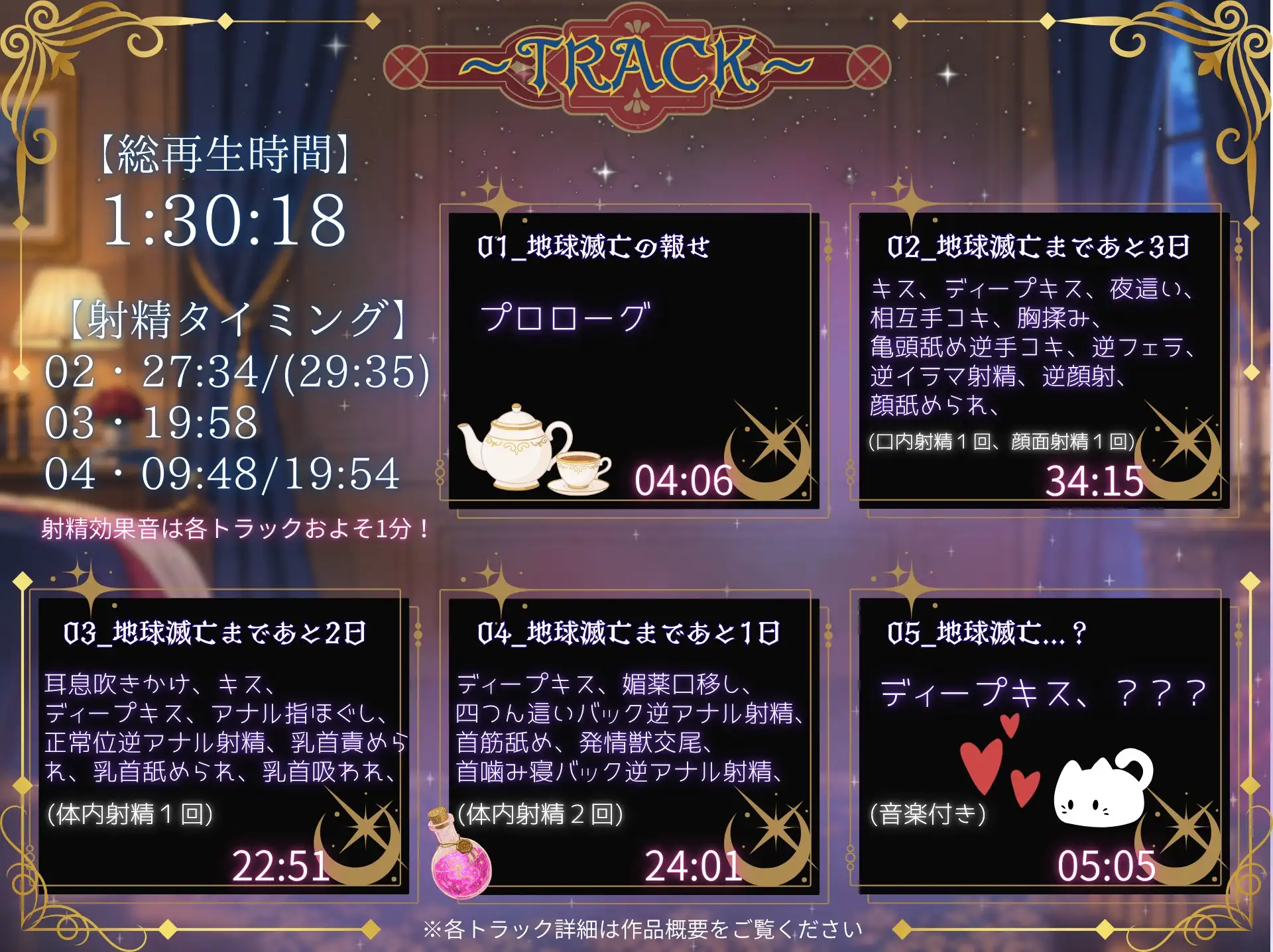 【ふた×猫メイド】3日後に地球滅亡するのでふたなり猫メイドに犯されました。【1時間半】
