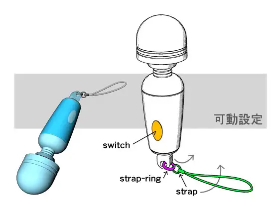 【3D】大人のカプセルトイ。ミニ電動マッサージャー / Massager/Keychain/CSP/cs3o形式