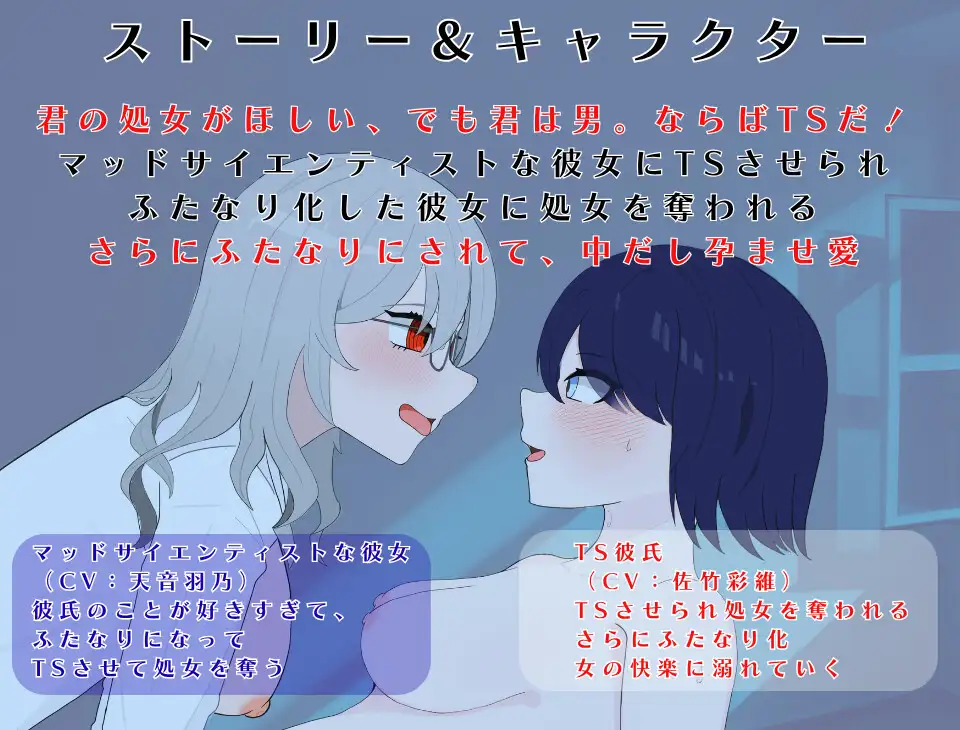【完全版】俺の処女を狙っている彼女はふたなりマッドサイエンティスト&ふたなり種付けで心までメスにされる俺の絶望と快楽