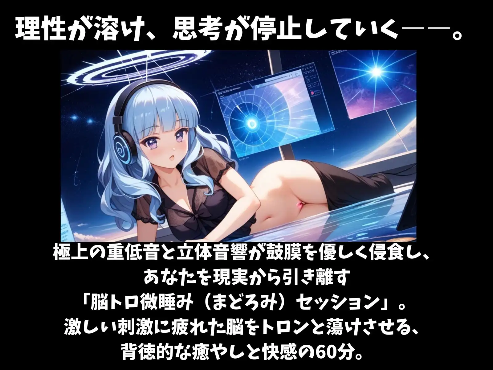 【意識混濁・立体音響】思考停止のトロトロ堕落セッション 〜極上の重低音と脳天がとろける微睡み喘ぎ60分〜