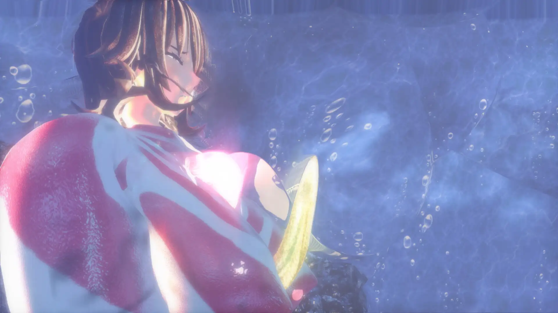 【揺れる！苦しむ！喘ぐ！ボイス音声付き動画付属】ウルティメイトヒロインズ2 超深海の悪夢！蛇締め付け拘束敗北！