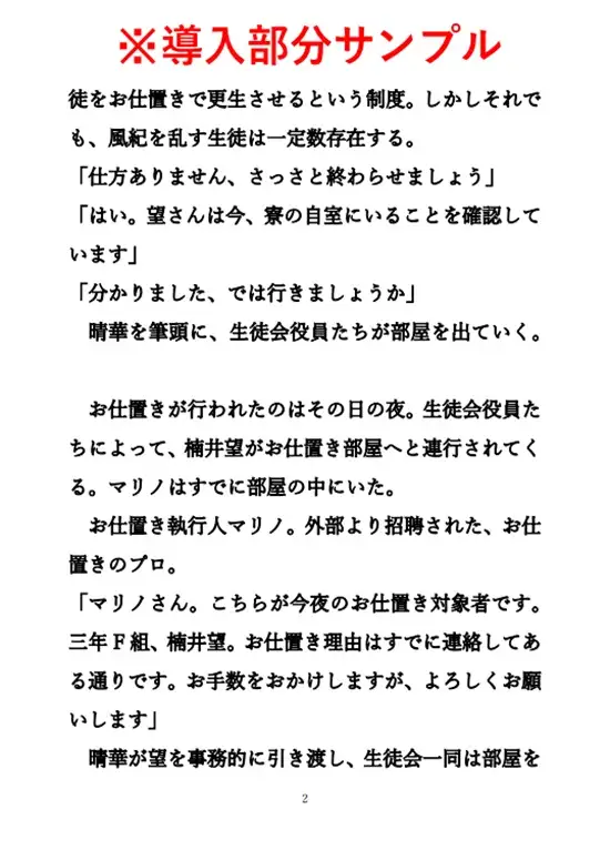 『お仕置き執行人マリノ』2 ~寸止め地獄のお仕置き~