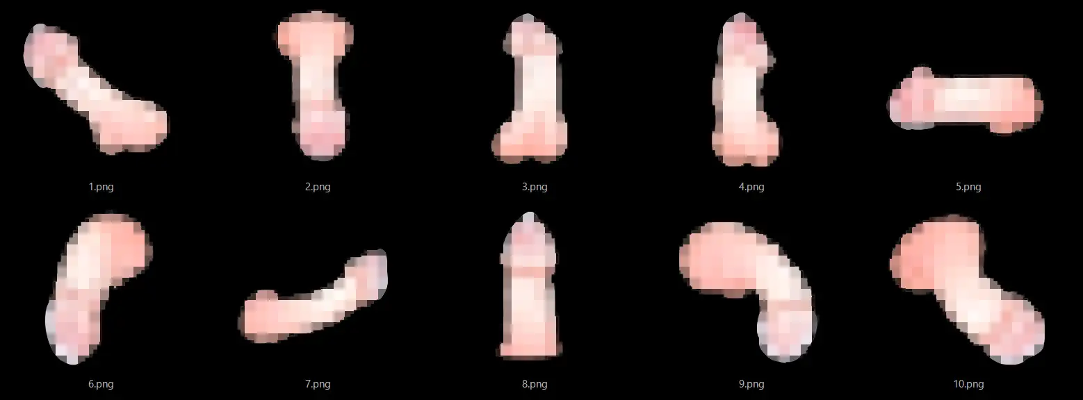 男性器素材2(色白)(精液あり)