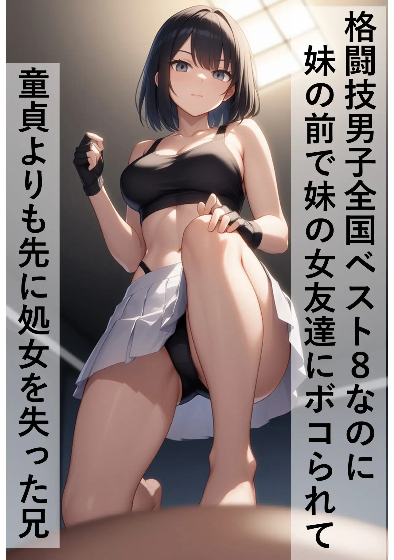 妹の前で年下の女の子に公開処刑されるのそんなに良かったですか?妹の女友達に格闘技でボロ負けした全国ベスト8の兄が童貞より先に処女を失い、妹は処女より先に童貞卒業