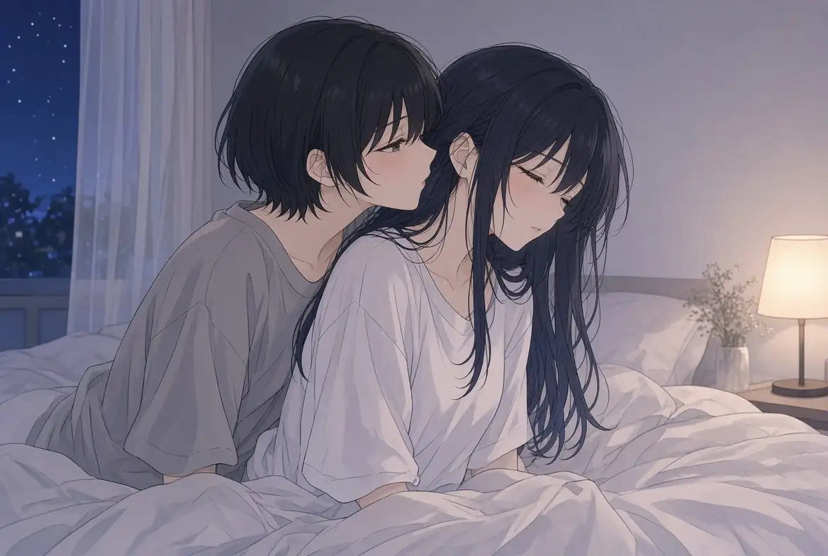 【百合催○】ドアの隙間から覗いていたはずが、いつの間にか私が抱かれていた〜見ているだけで届く、キスの音・水音・吐息〜【見ているだけのはずだった 01】