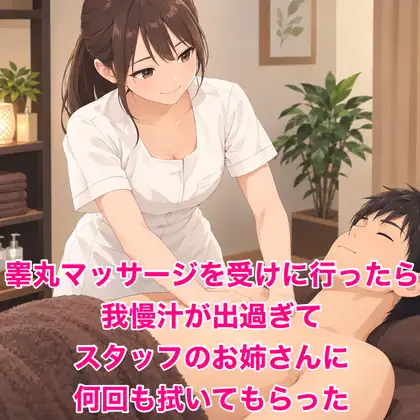 睾丸マッサージを受けに行ったら我慢汁が出過ぎてスタッフのお姉さんに何回も拭いてもらった