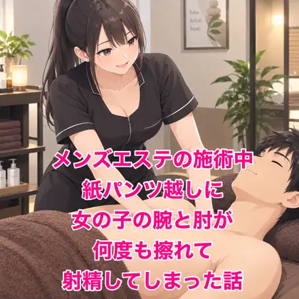 メンズエステの施術中、紙パンツ越しに女の子の腕と肘が何度も擦れて射精してしまった話