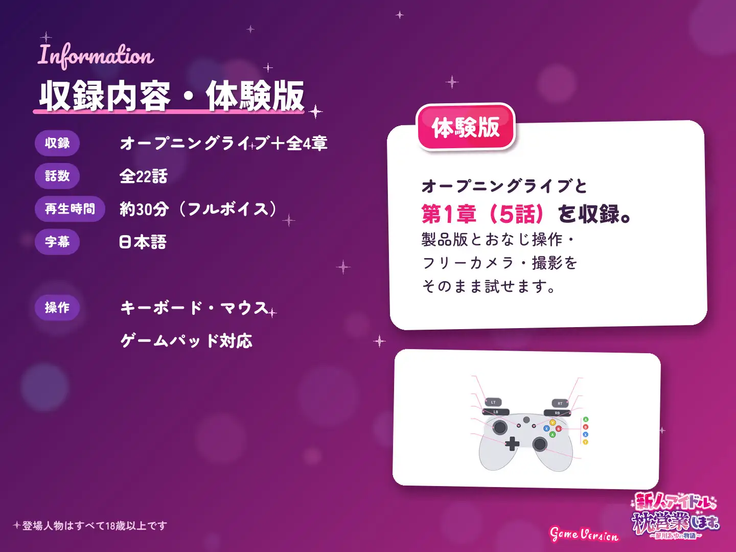 新人アイドル、枕営業します。～星川あゆの物語～ Game Version