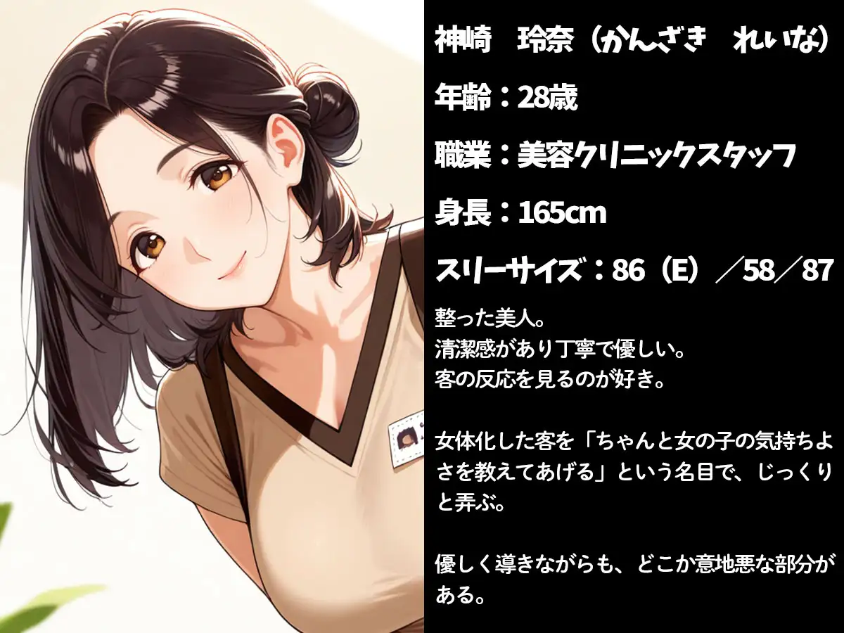 1時間だけ女体化できる美容クリニック「どう?これが女の子の身体よ♡」