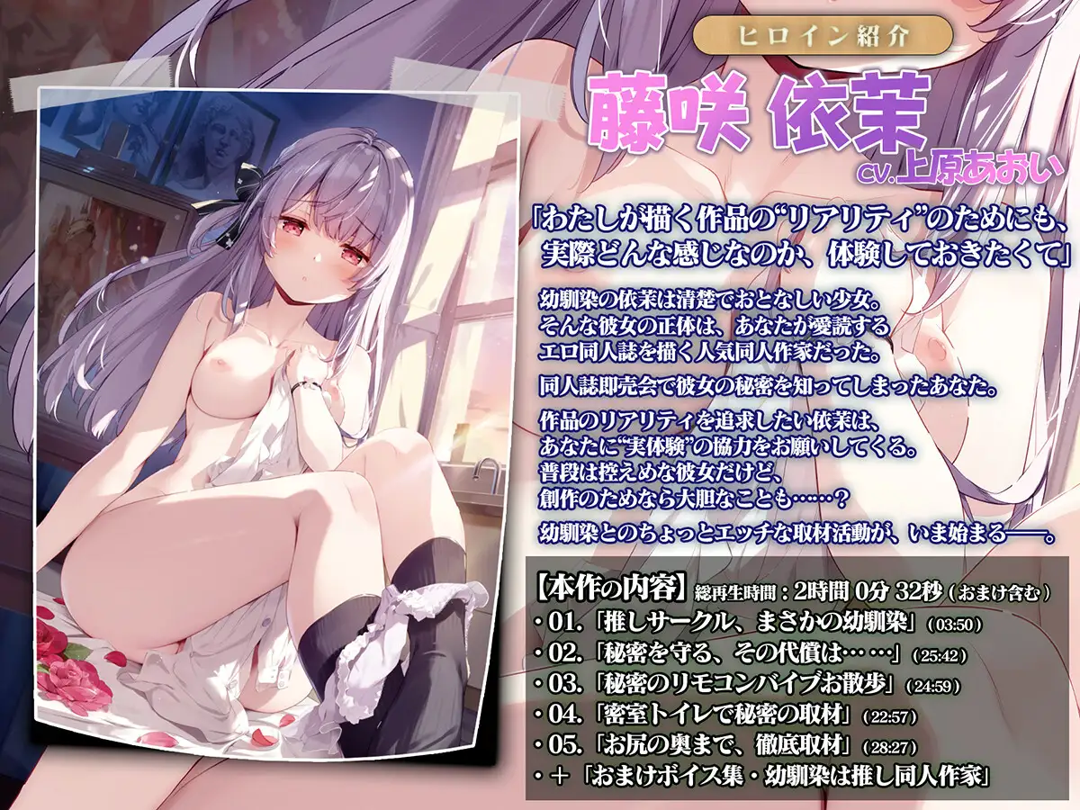 幼馴染は推し同人作家、プライベートで案出し中【CV.上原あおい/KU100バイノーラル】