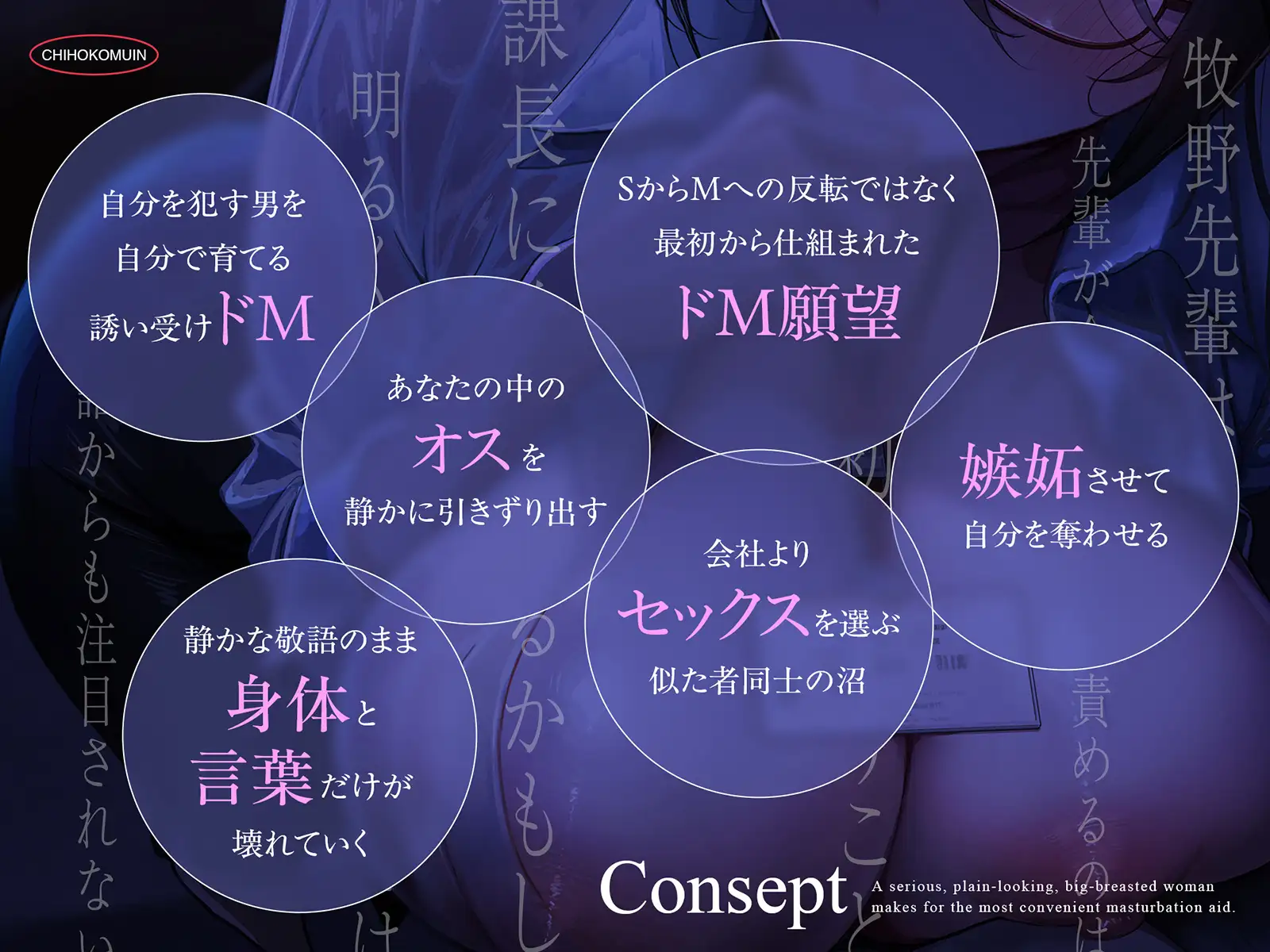 【吐息まみれ♡】地方公務員。～真面目な地味巨乳ほど都合のいいオナホ～ ♯誘い受け ♯心情代弁