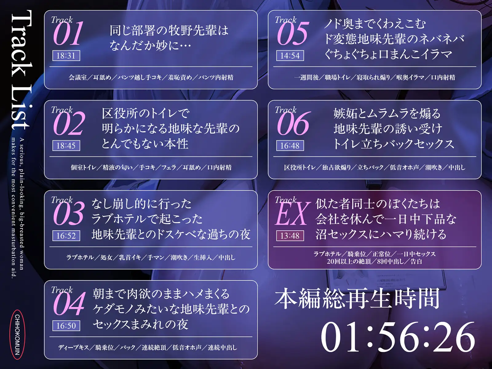 【吐息まみれ♡】地方公務員。～真面目な地味巨乳ほど都合のいいオナホ～ ♯誘い受け ♯心情代弁