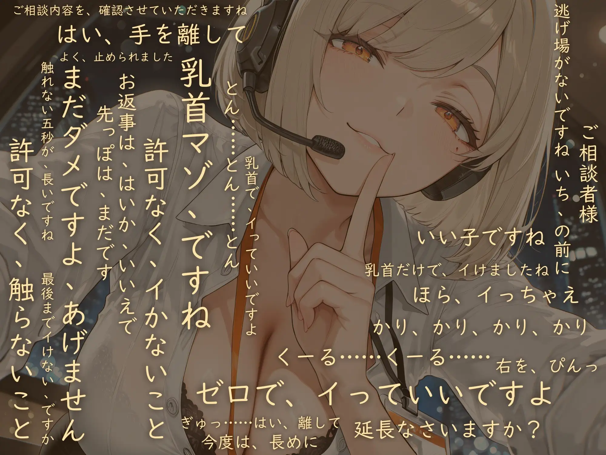 【乳首責めオナサポ】「許可なく、イかないでくださいね」〜Hな電話相談で、少し意地悪なお姉さんに乳首だけでイかされる〜